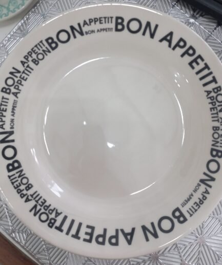 Plato playo cerámica Bon Appetit